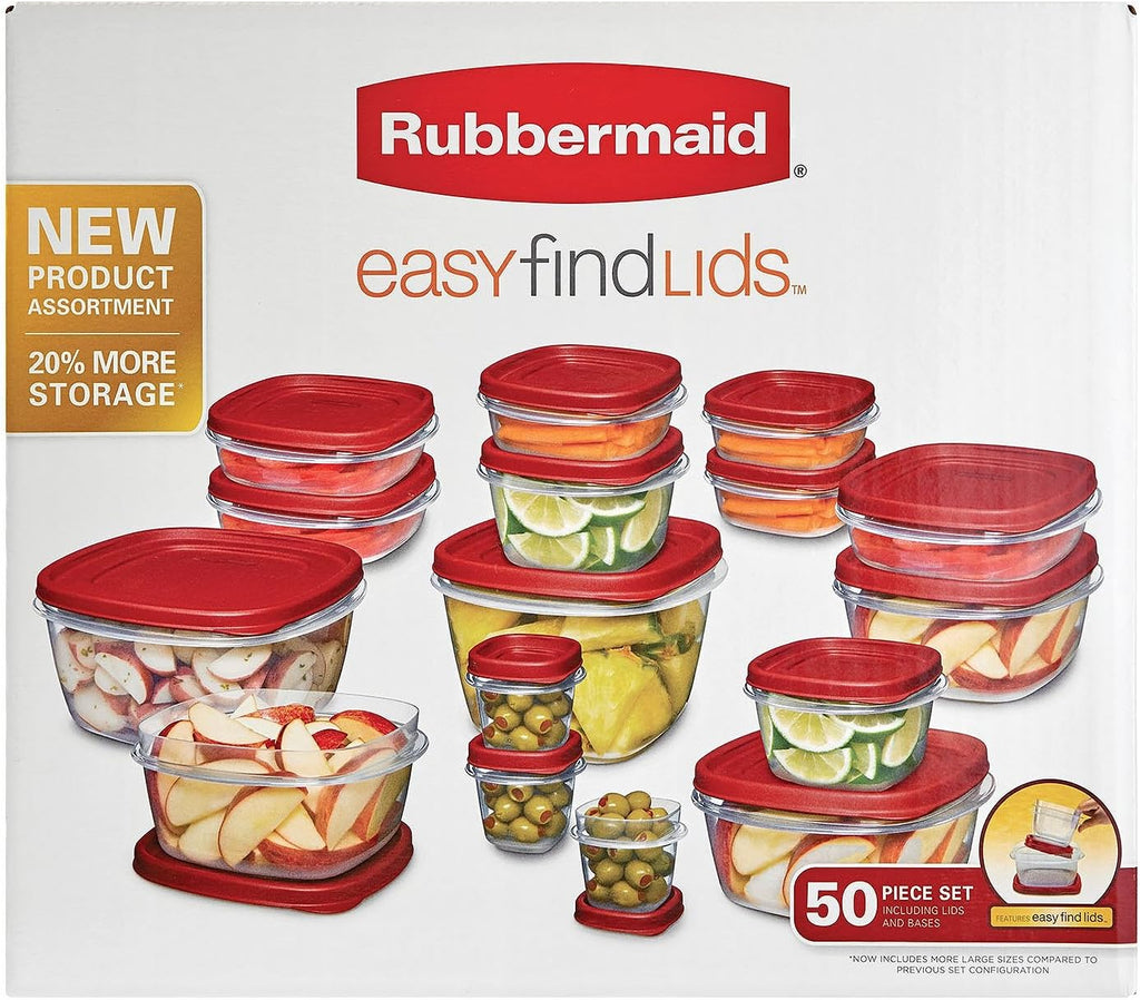 Food Storage Containers with Lids, 50 Piece Set A566