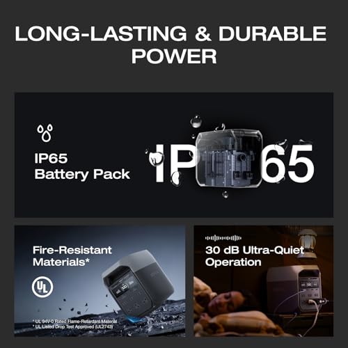Solar Generator with 220W Solar Panel, Portable Power Station for Home Backup, Camping & RVs L2915