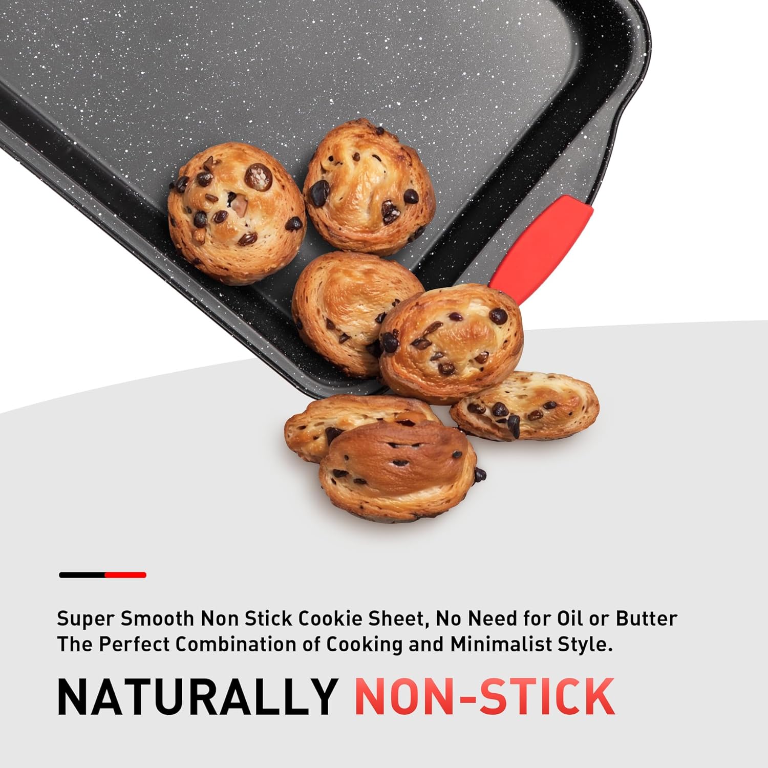 Nonstick Carbon Steel Baking Pans Set, 18-Piece Stackable Bakeware Y198