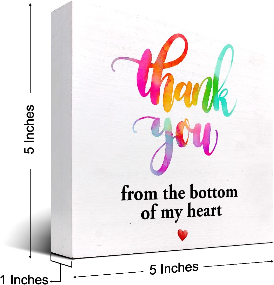 Thank You Wood Box Sign Desk Decor P3338