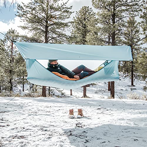 Lay Flat Hammock Tent with Mosquito Net, Insulated Pad and Rainfly D732