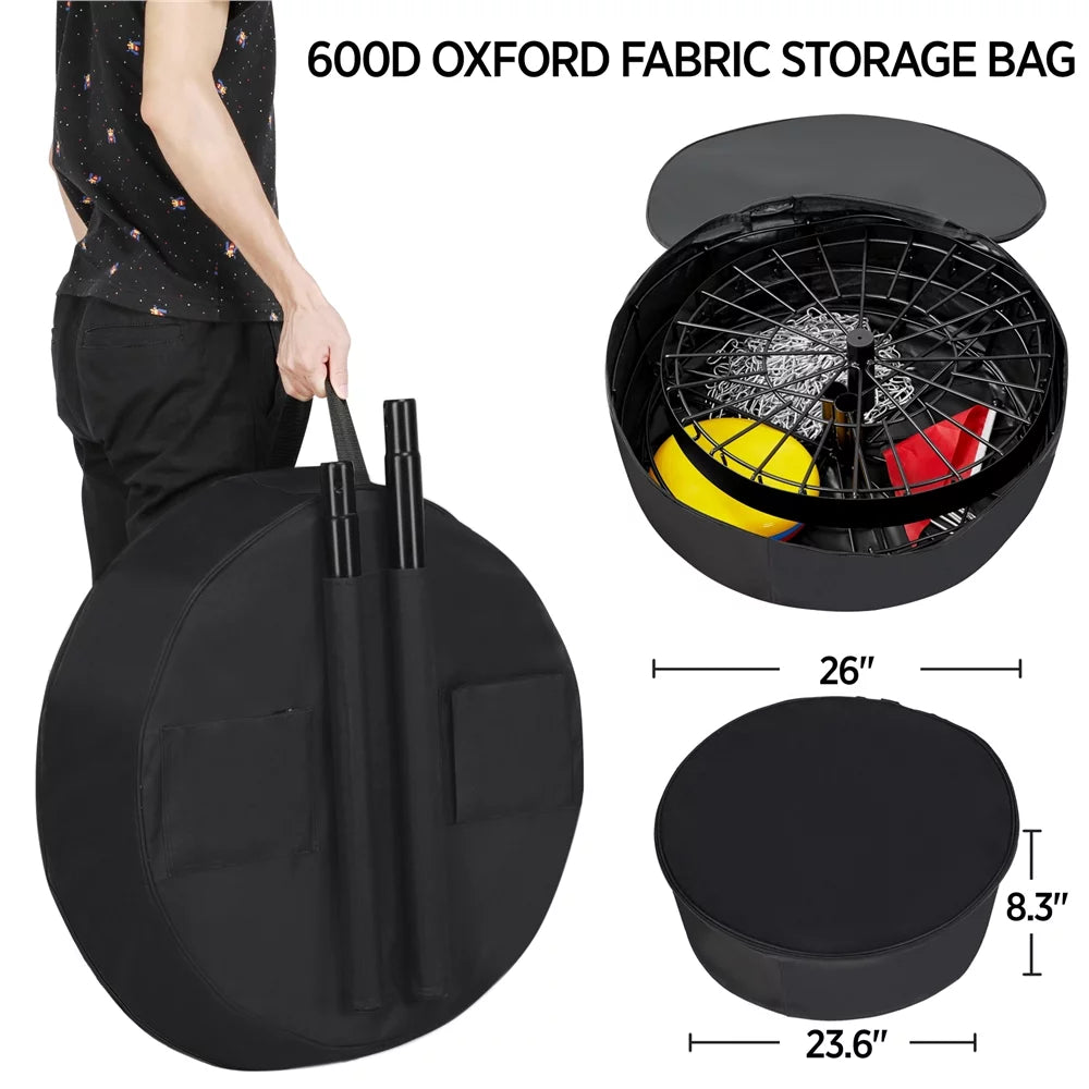 Disc Golf Goal with Carrying Bag and 3 Discs X622263
