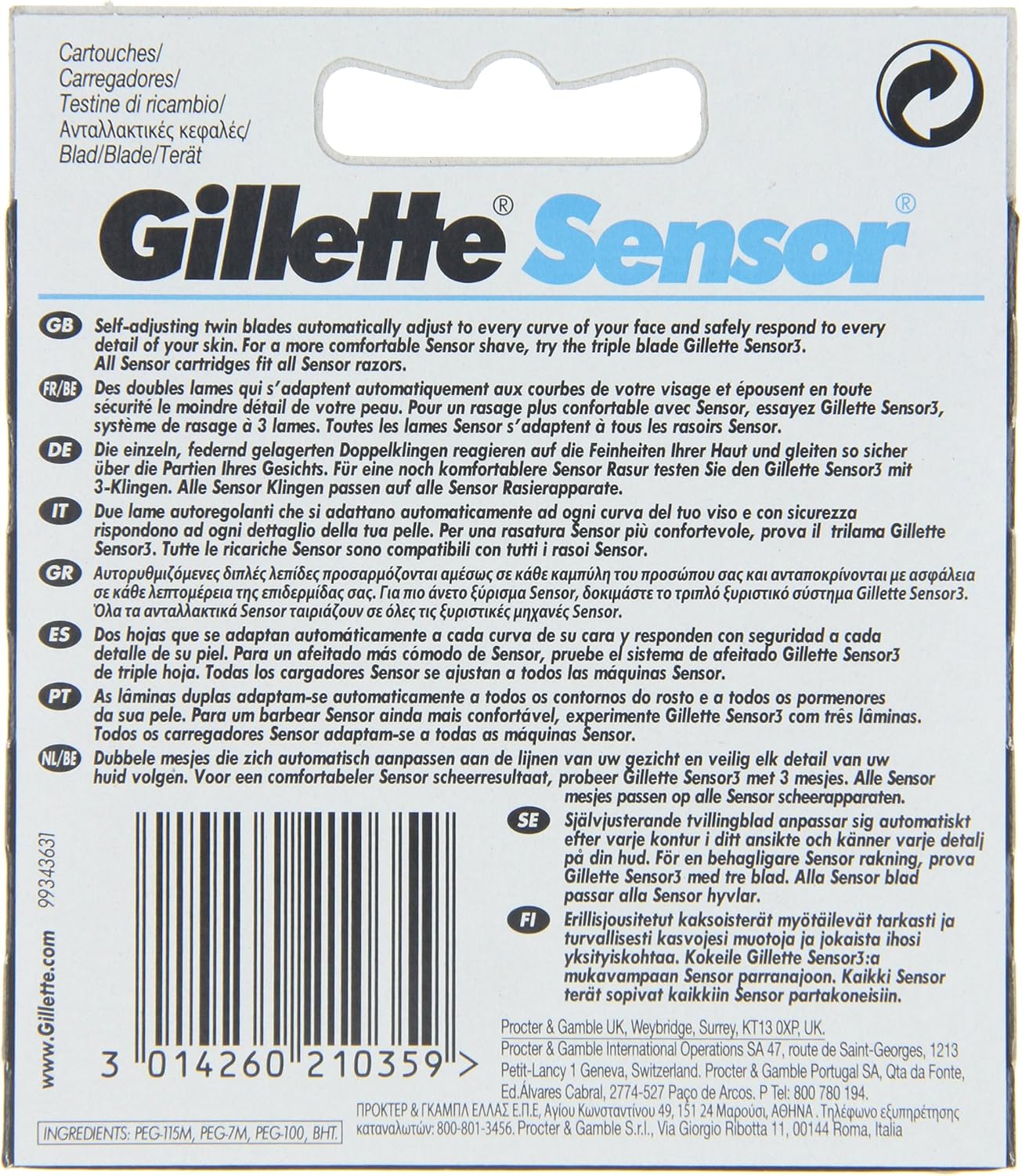 10 Pack Razor Blade Cartridges N63459
