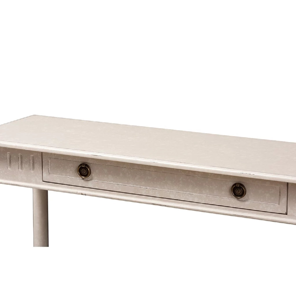 Whitewashed 1-Drawer Console Table J9002