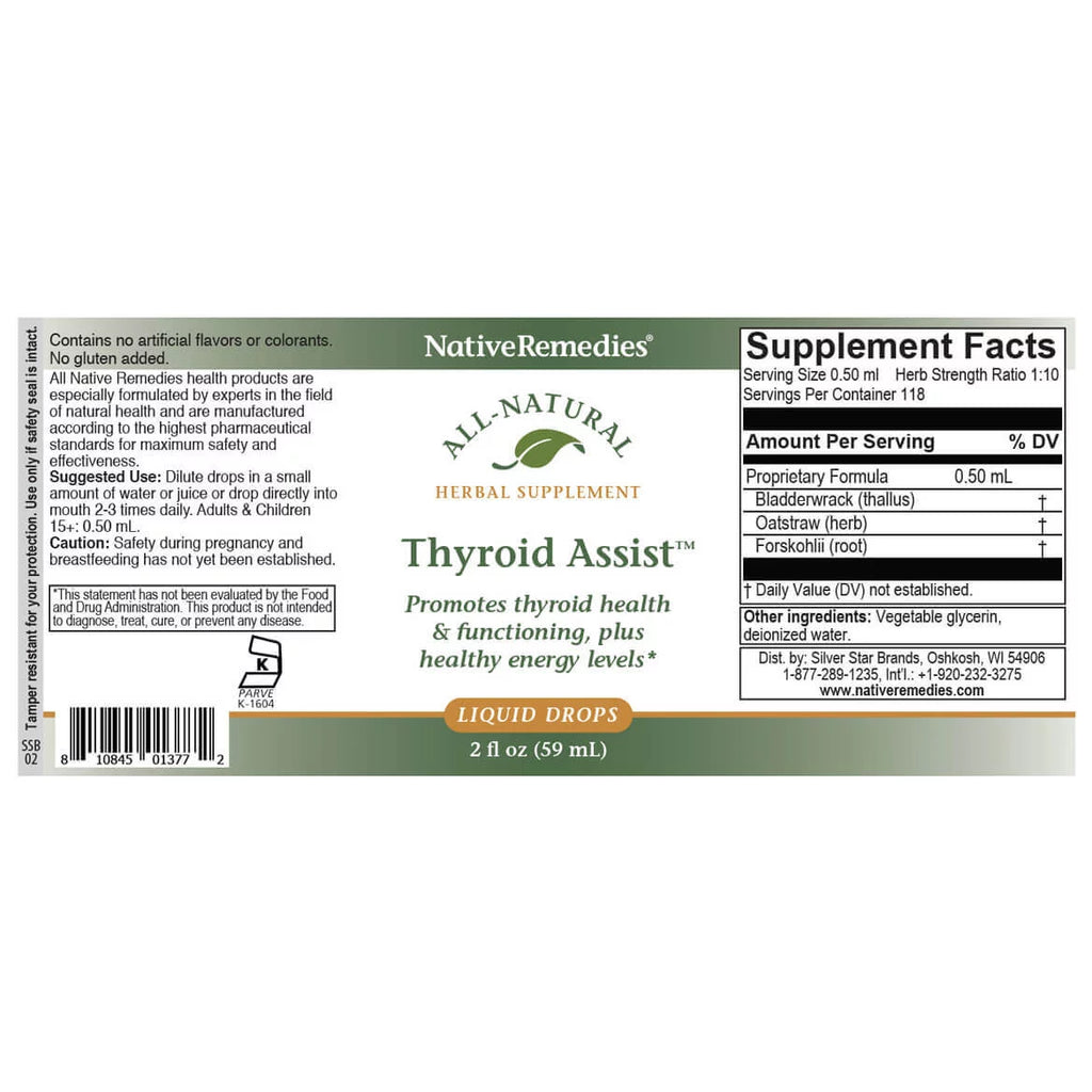 Thyroid Herbal Supplement for Gland Health, 59 mL U9589