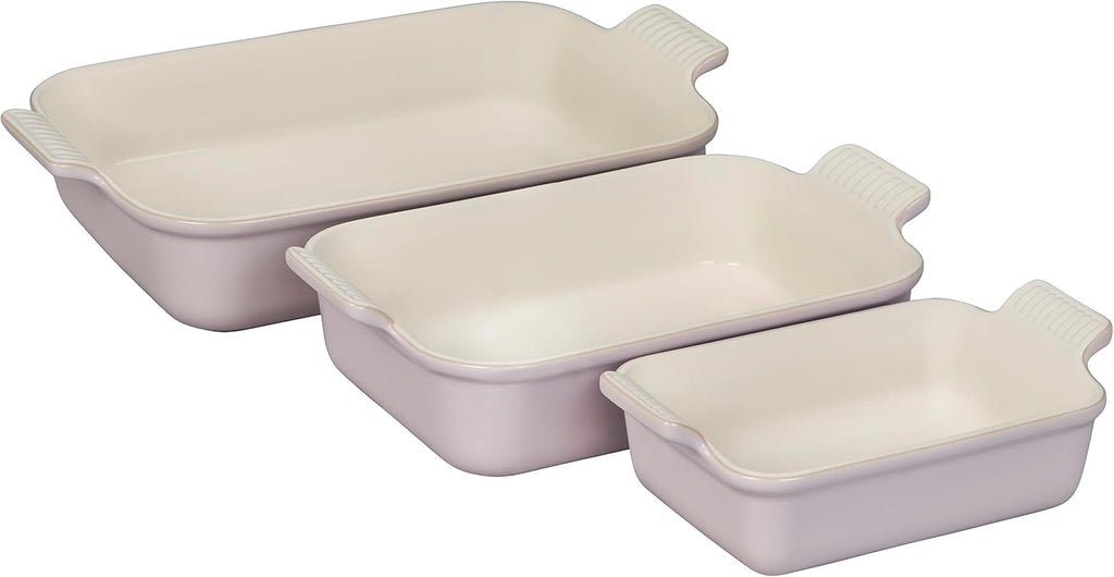Stoneware Heritage Set 3 Rectangular Dishes, Shallot, 1.1 qt., 2.5 qt. & 4 qt. Q76289