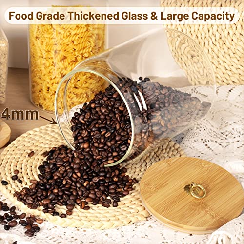 Large Glass Jars with Bamboo Lids for Kitchen Storage Y970