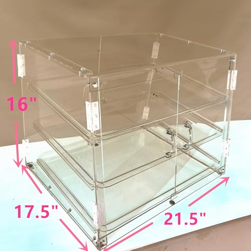 Clear Bakery Display Case Countertop Pastry Case for Cookie Bread Dessert Cupcake, 3 Tiers K606300