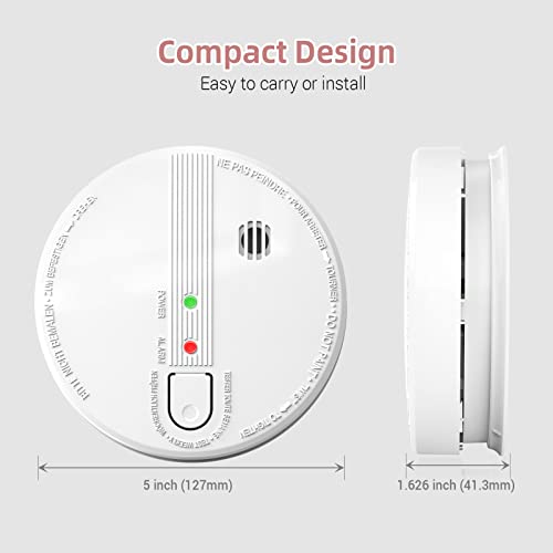Hardwired Interconnected Smoke Detector with 9V Battery and Test/Silence Button B567