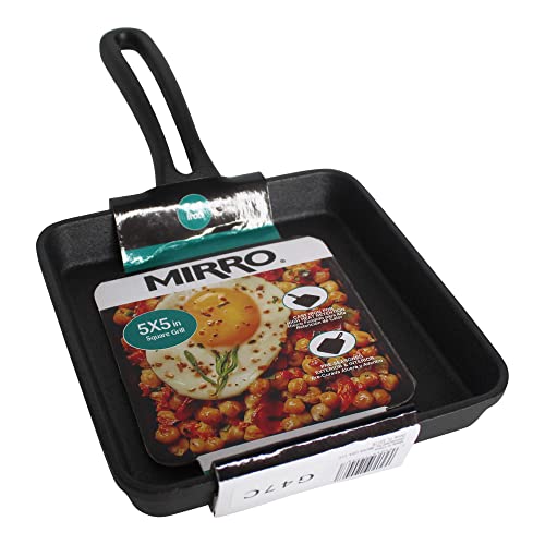 4.5" Cast Iron Mini Skillet with Drip-Spouts, Pre-seasoned Oven Safe Cookware F107
