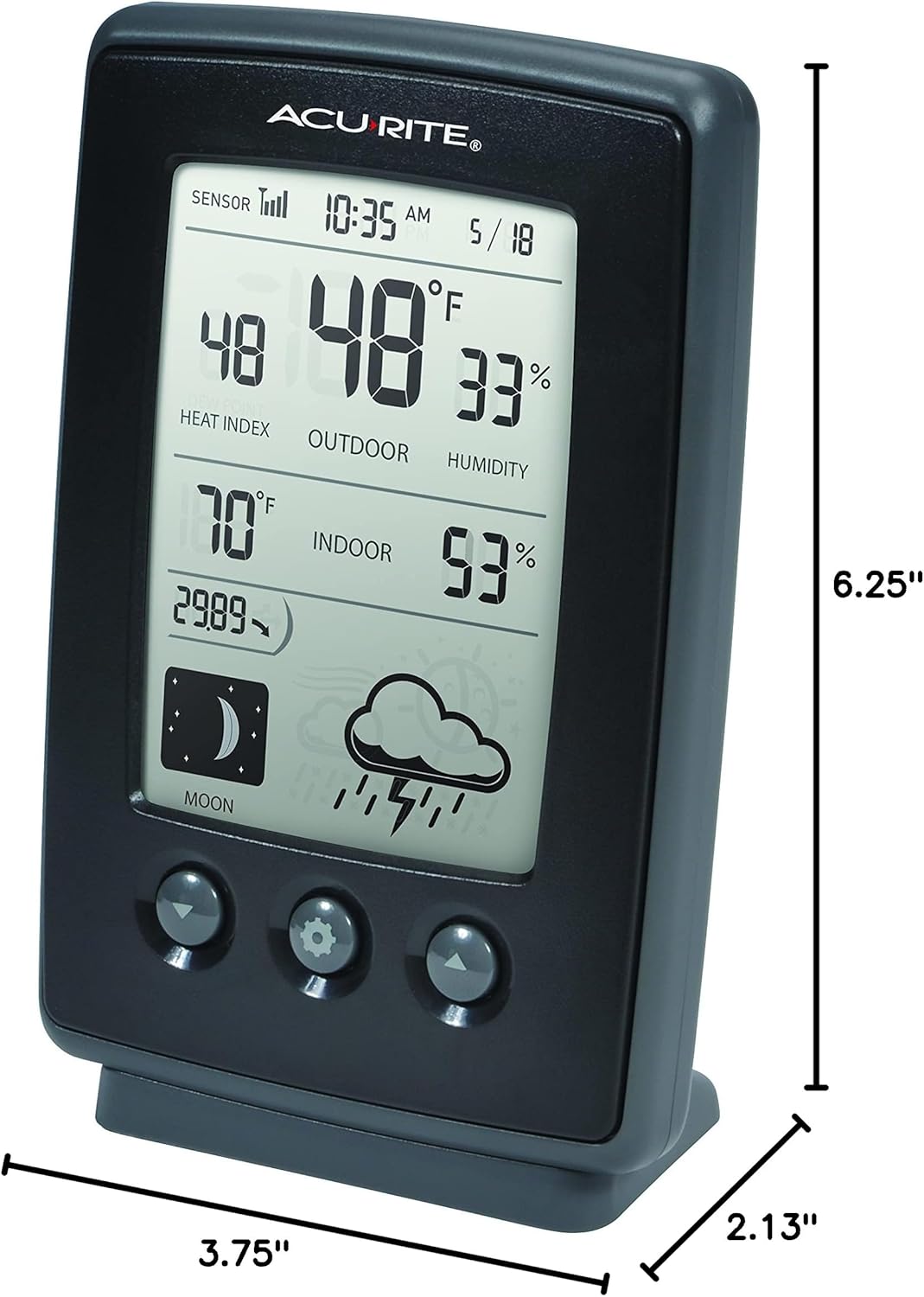 Digital Weather Forecaster with Indoor/Outdoor Temperature and Humidity H9636
