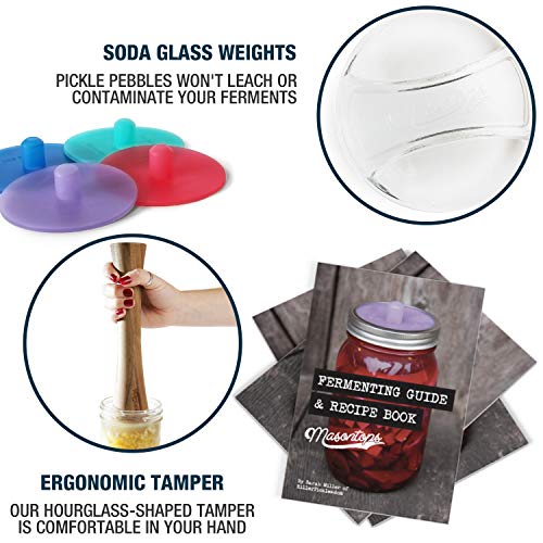 Fermentation Jar Starter Set with Mason Jar, Lids & Weight Z72810