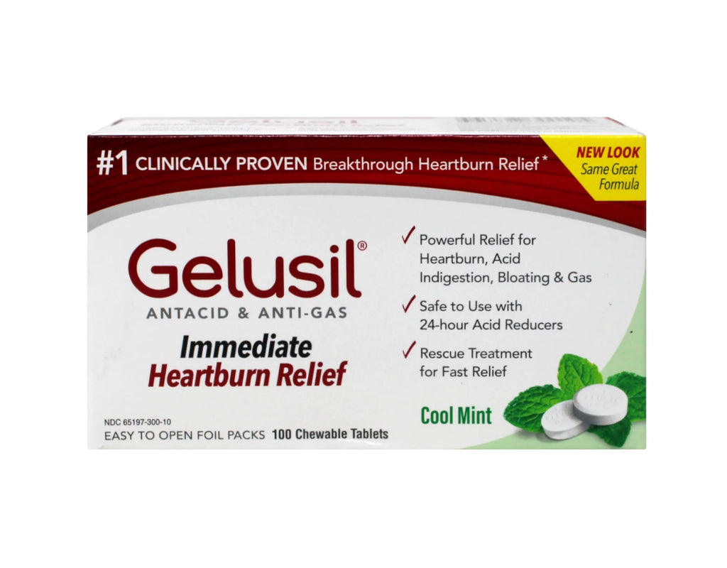 Antacid Anti-Gas Tablets Cool Mint, 100 Count N799667