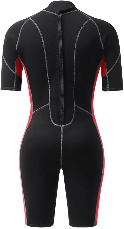 3mm Shorty Full Wetsuit for Men - Neoprene Dive Skin Front Back Zip A162180