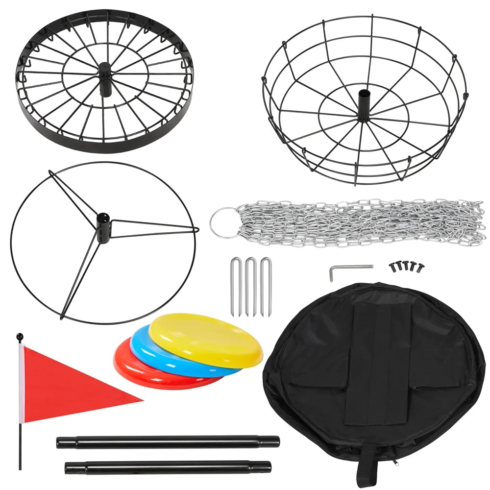 Disc Golf Goal with Carrying Bag and 3 Discs X622263