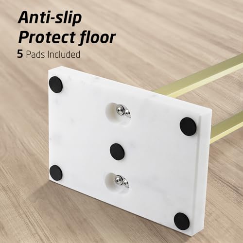Standing Towel Rack for Bathroom with Marble Base, 2-Tier Floor Stand R43814