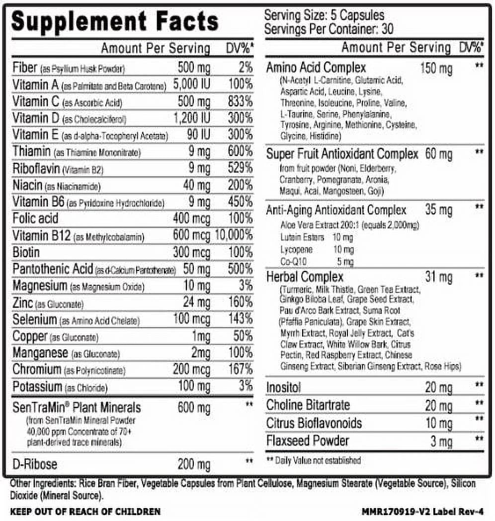 150 Daily Body, Mind and Immune System Support Caplets C5479