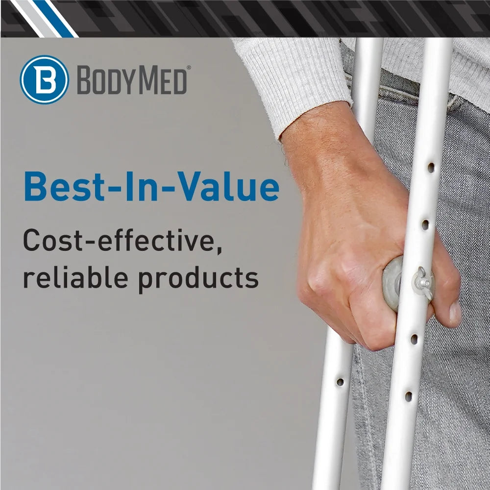 Aluminum Crutches for Adults, Height Adjustable, Medium S27485