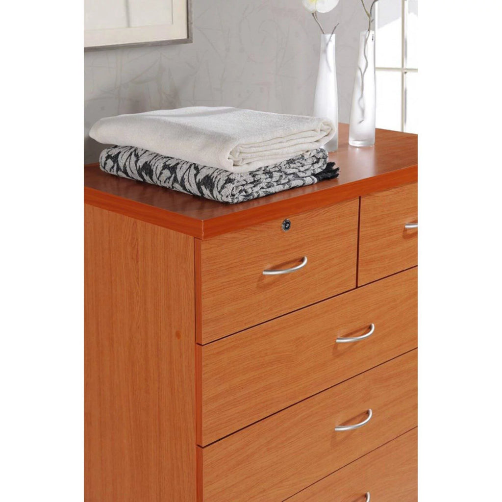 7 Drawer Wooden Dresser Chest with 2 Top Locks F569225