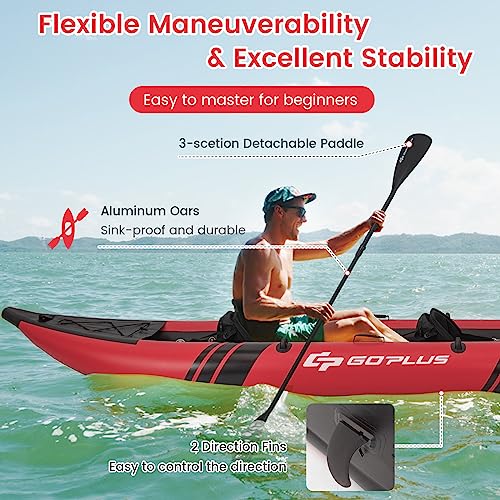 Inflatable 2-Person Kayak Set with Aluminum Oars and Padded Seats K8827