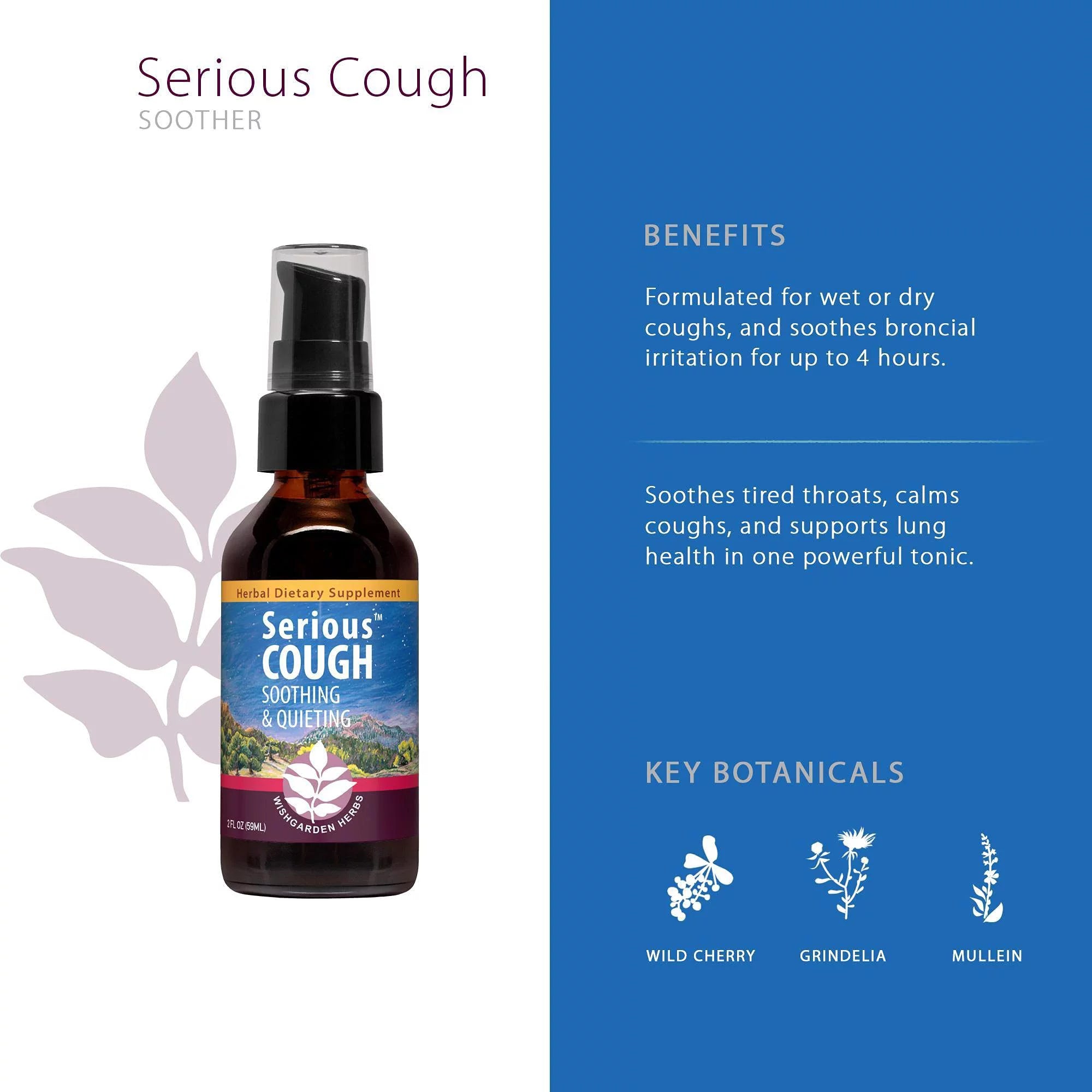 Organic Herbal Cough Suppressant Supplement, 4 oz J807