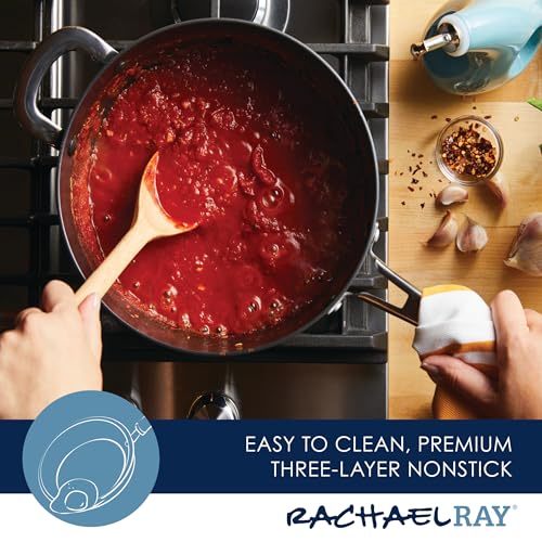 Hard Anodized Nonstick Saucier Pan with Lid, 4.5 Quart E831259