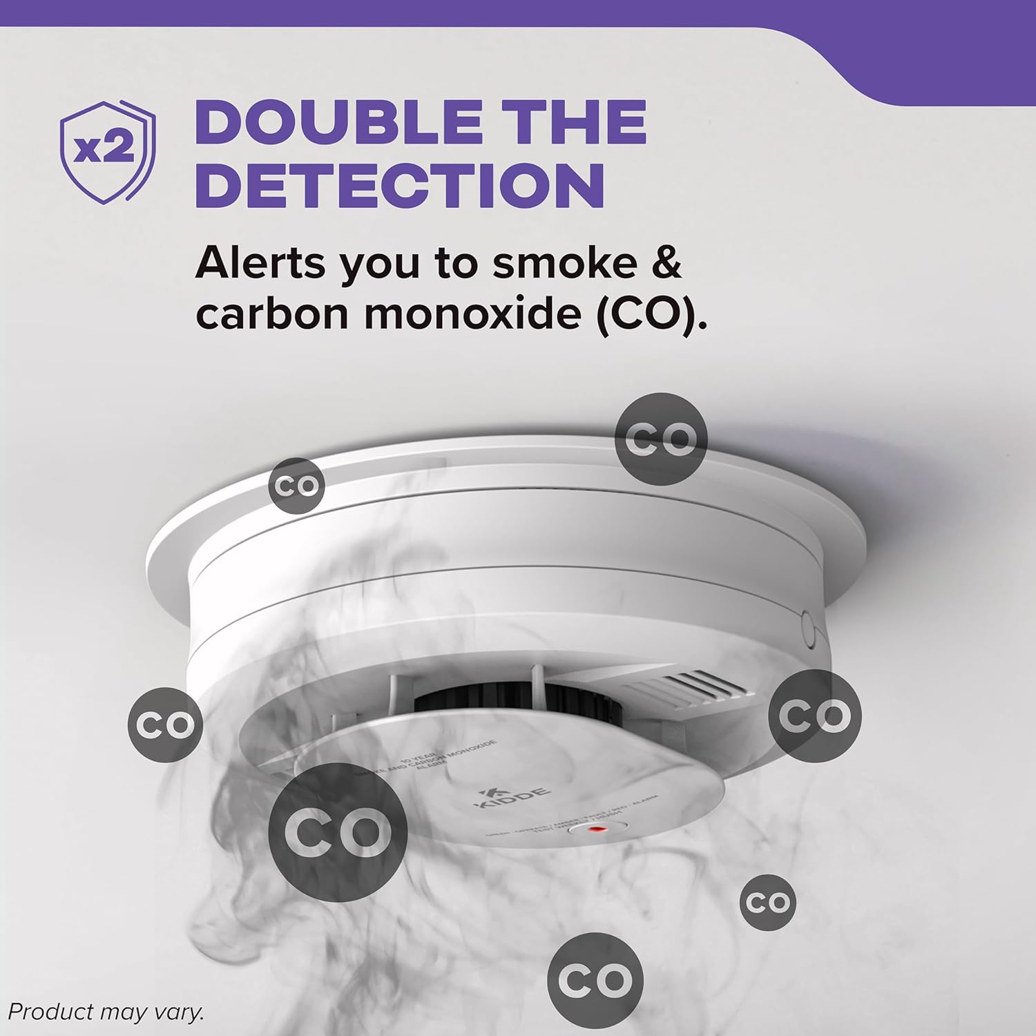 Smoke Detector 2-Pack, Hardwired with Battery Backup J580066