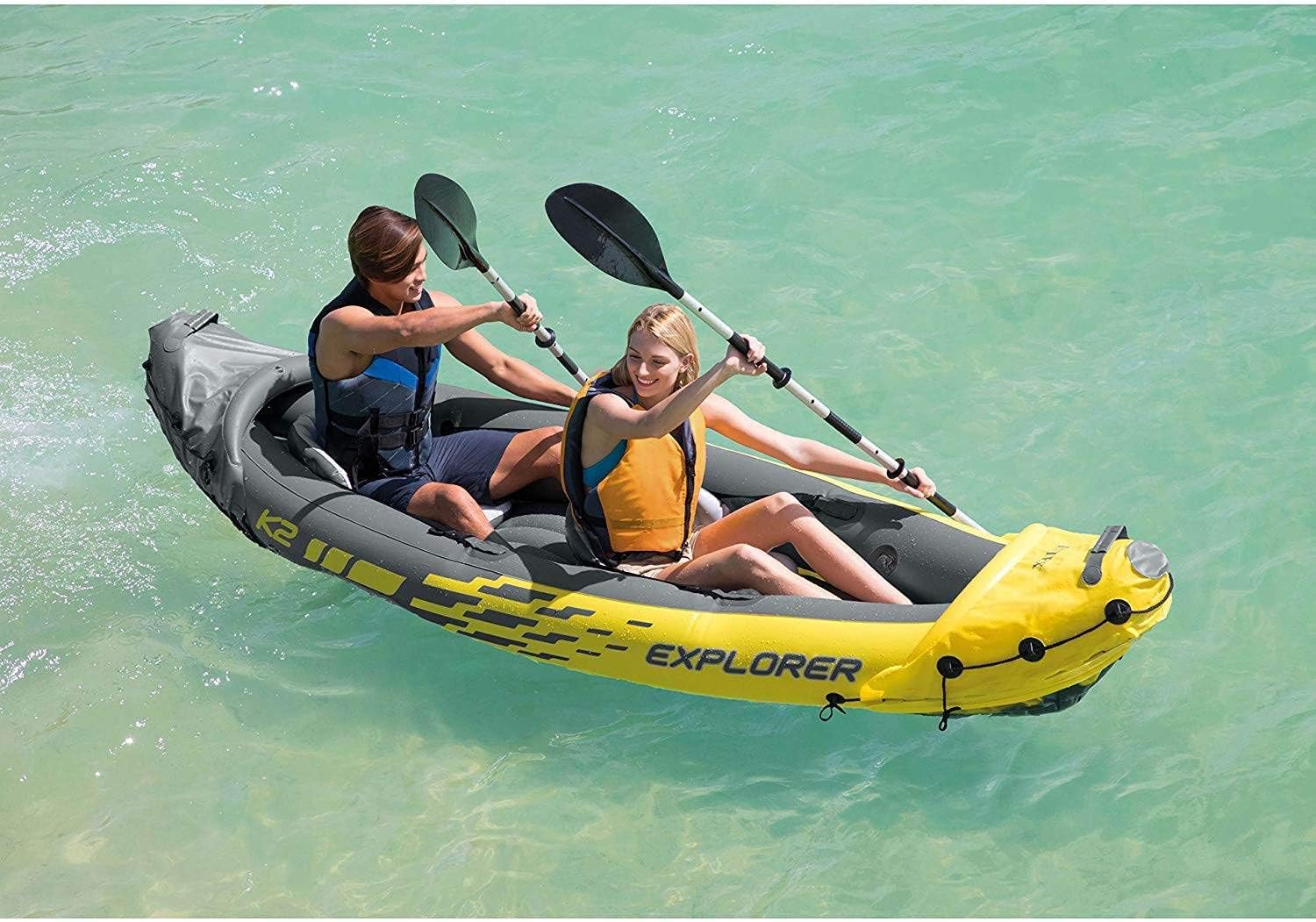 2-Person Inflatable Kayak with Aluminum Oars and Pump U965