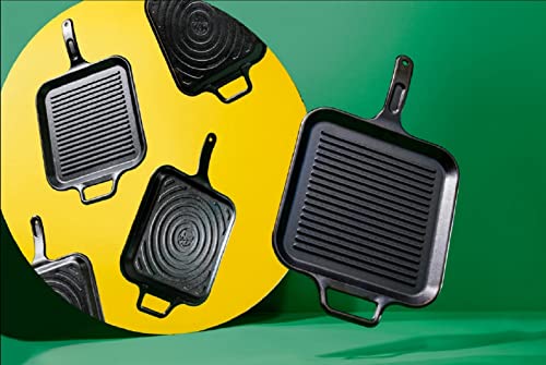 Seasoned Cast Iron Grill Pan with Loop Handles J725102