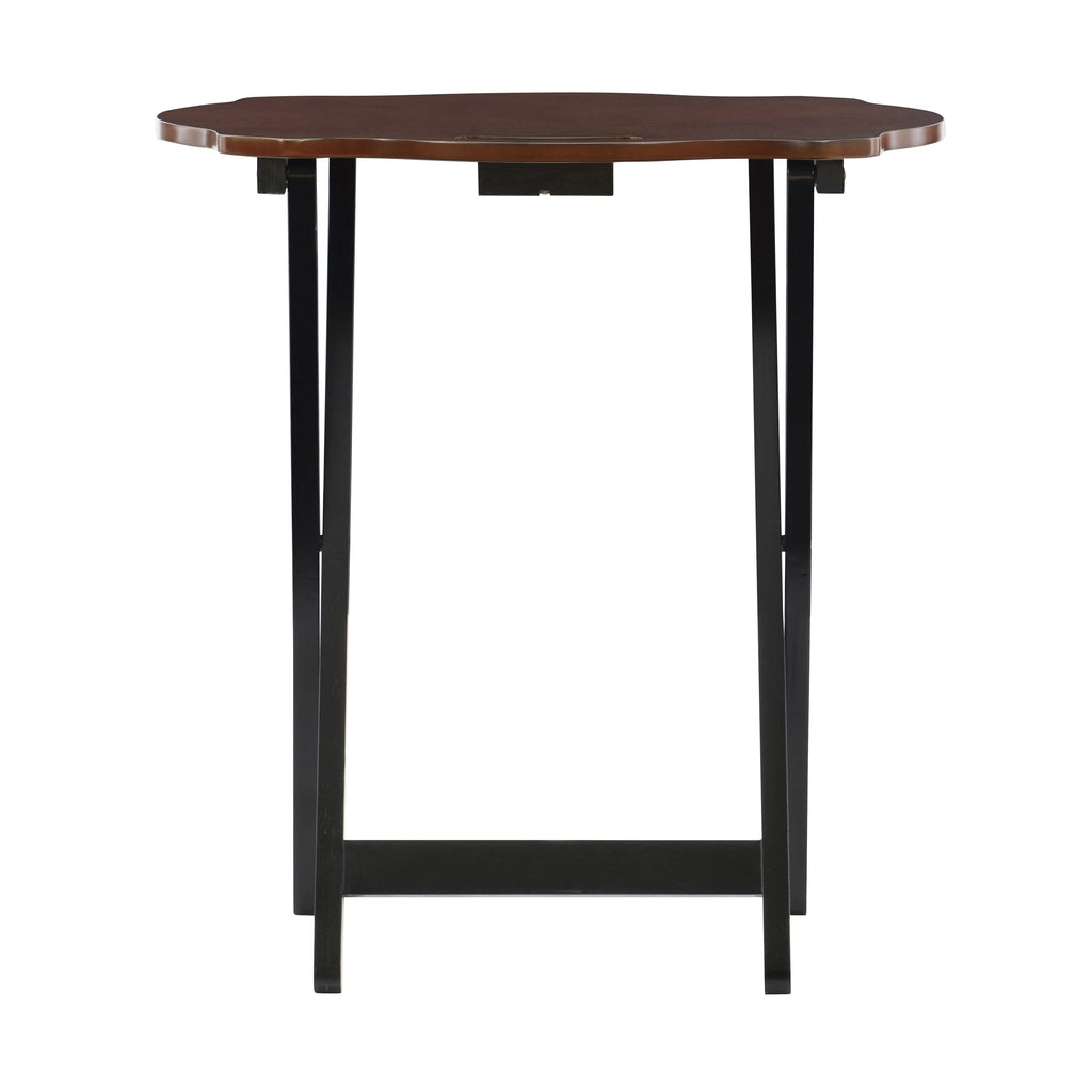 Folding Side Table 5-Piece Set with Stand, 26" Tall Y26089