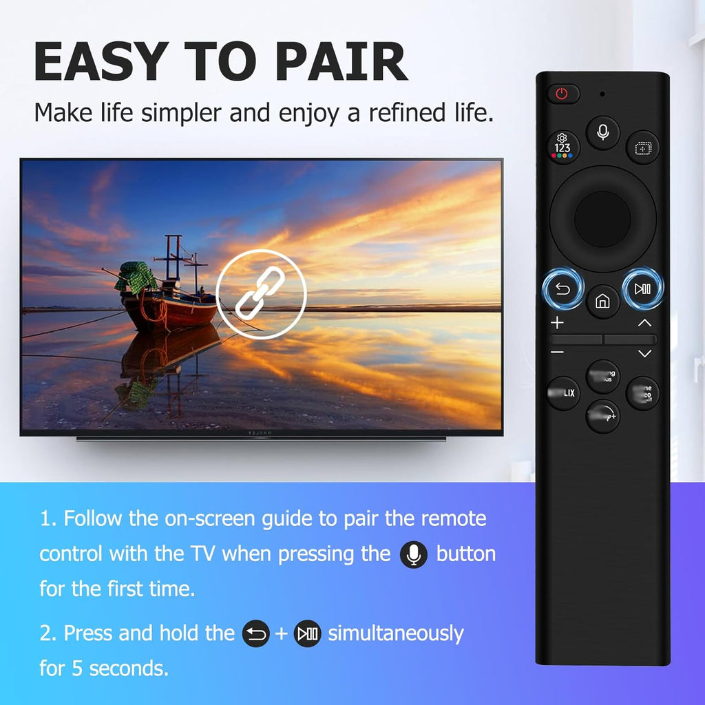 Voice Remote Replacement for Samsung Crystal UHD QLED 4K 8K Smart TV K151
