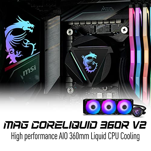 360mm AIO CPU Liquid Cooler with ARGB Triple 120mm Fans Q27156