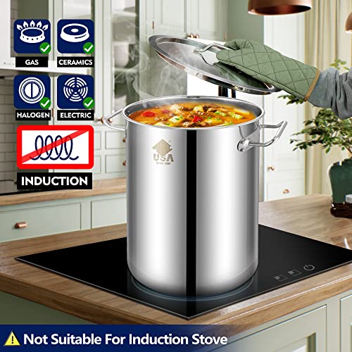 Stainless Steel Stock Pot 6-Piece with Basket and Steamer Rack V993