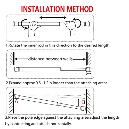 2 Pack Small Tension Rods 7-11 Inch Extendable Spring Cupboard Bars E96517