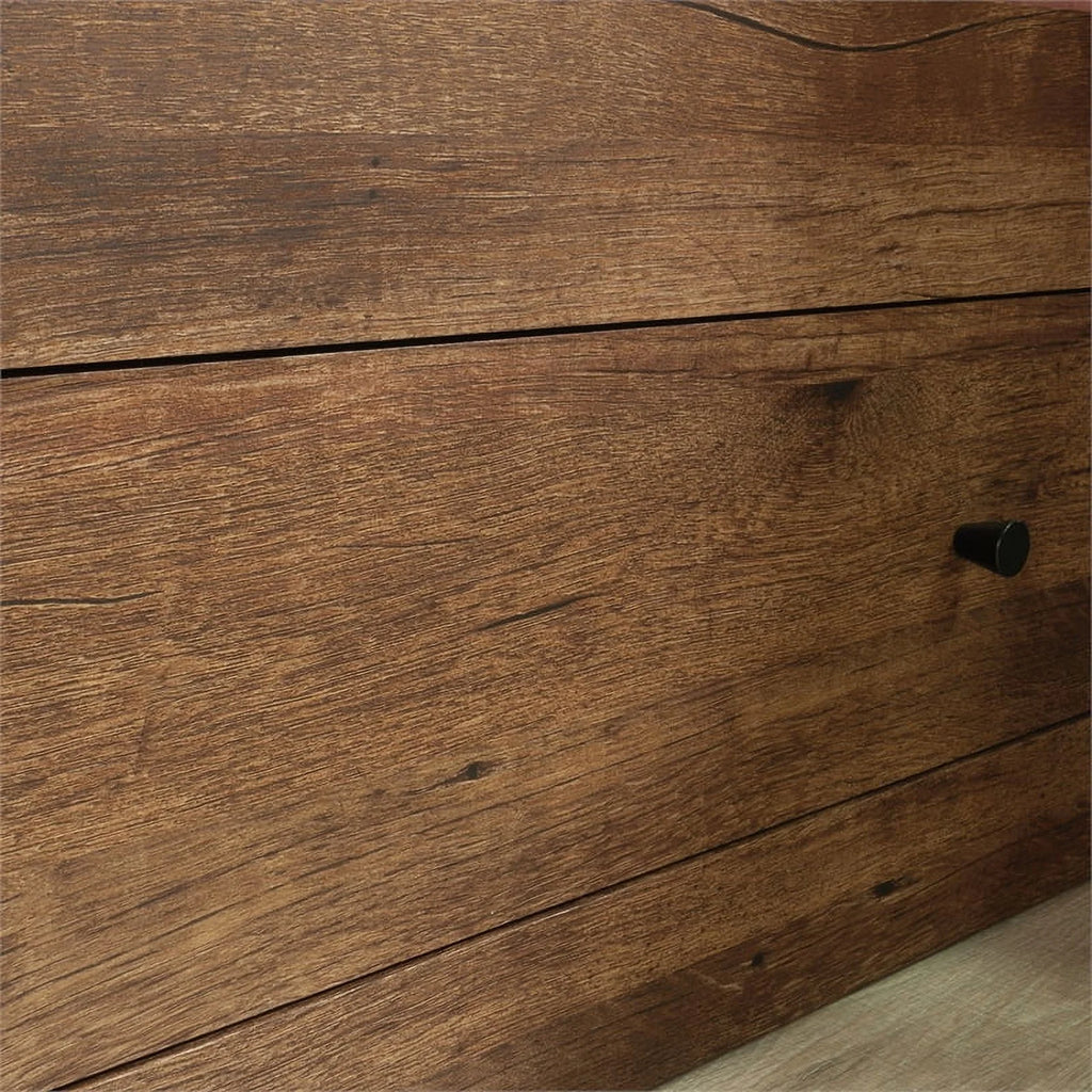 Vintage Oak Finish Engineered Wood Bed Q169259