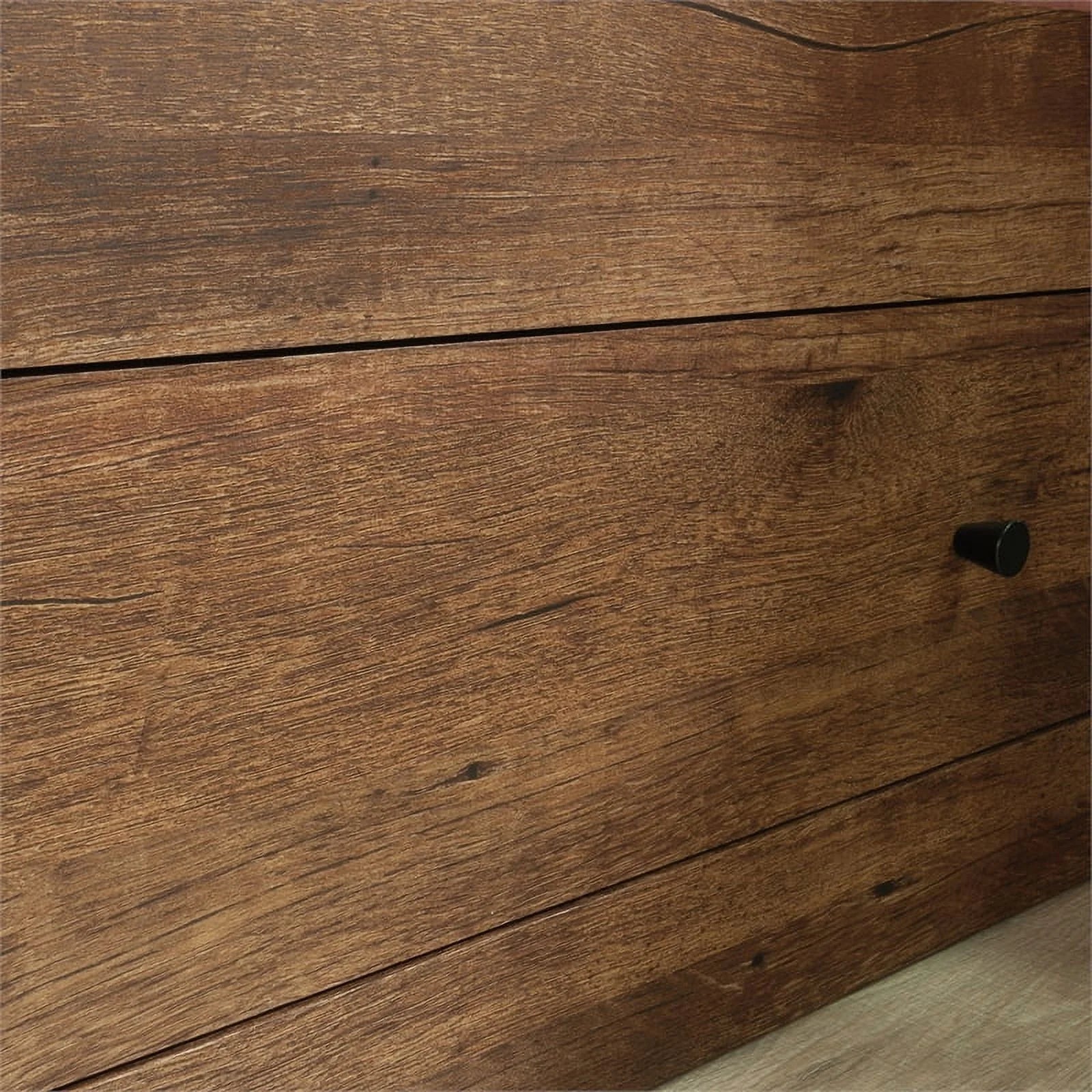 Vintage Oak Finish Engineered Wood Bed Q169259