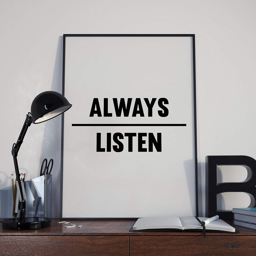 Inspirational Quote Poster Print, Motivational Office Wall Decor, Unframed F427