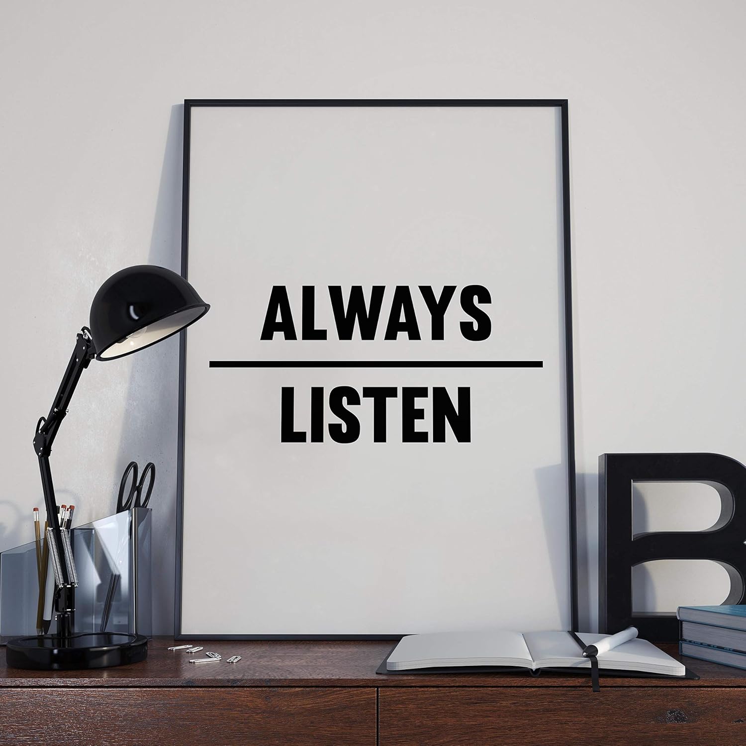 Inspirational Quote Poster Print, Motivational Office Wall Decor, Unframed F427