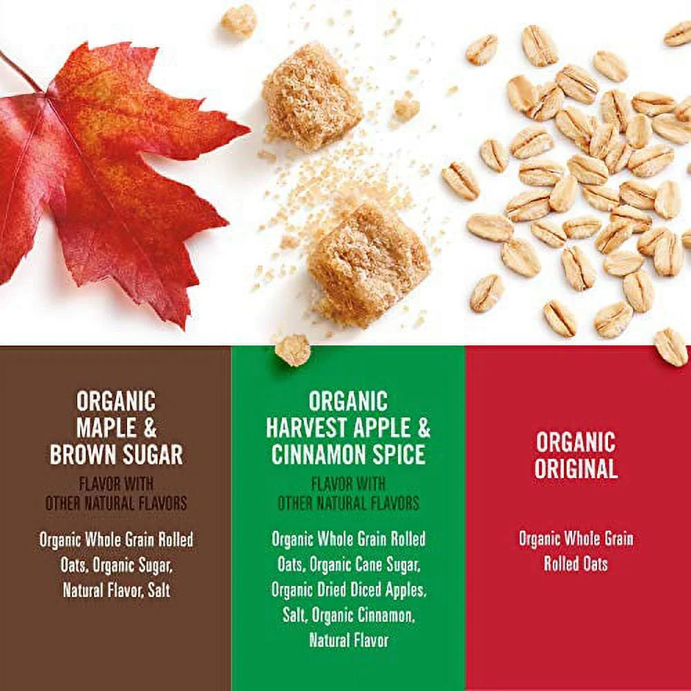 Organic Instant Oatmeal Variety Pack, Individual Packets, 32 Count J888499