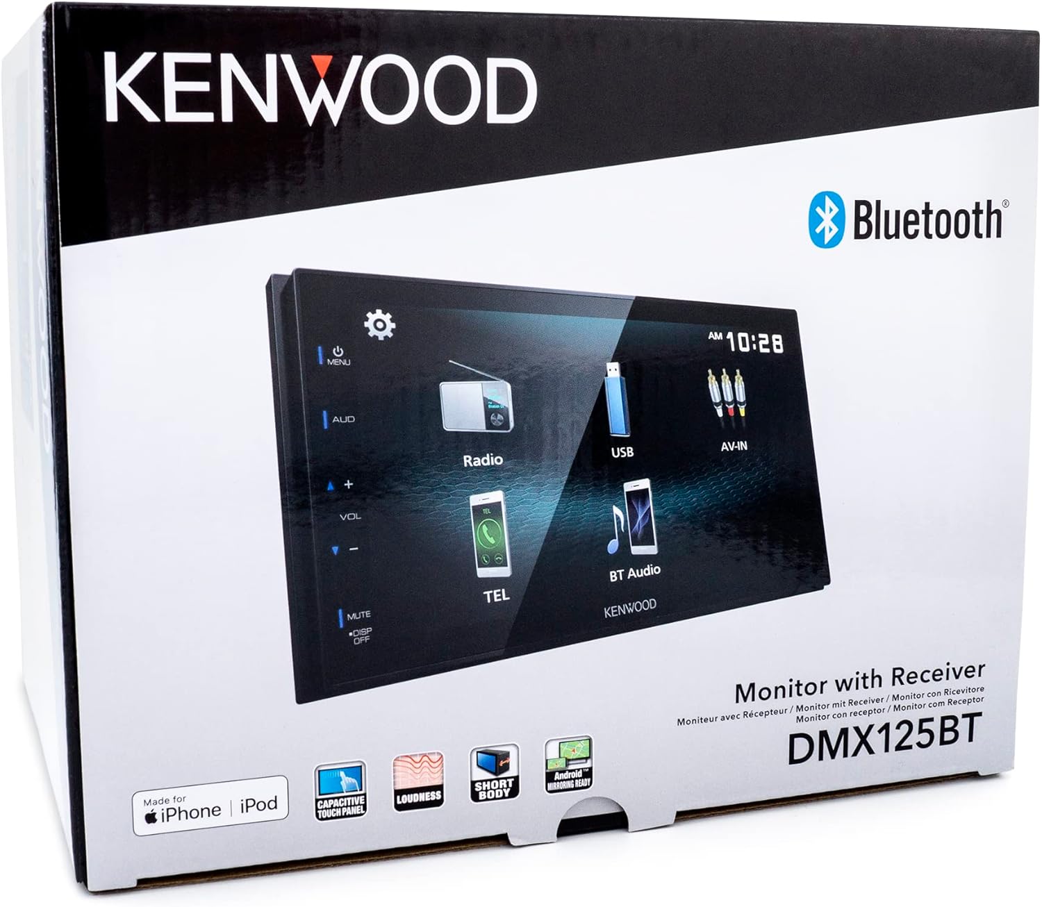 6.8 Inch Touchscreen Digital Media Car Stereo with Bluetooth, Double Din, USB, Rear Camera Input S443