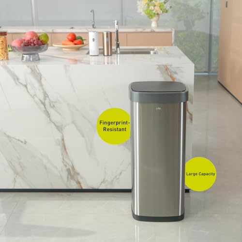Touchless Motion Sensor Trash Can, 50 Liter, Matte Stainless Steel G2167