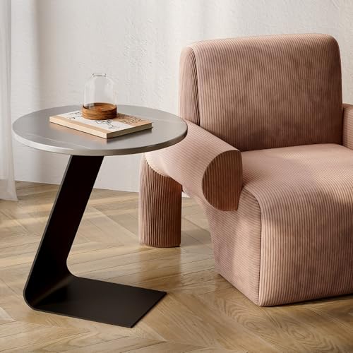 C Table End Table for Couch, Space Saving Side Table, Gray S858