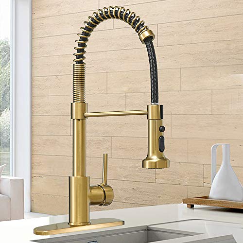 Spring Kitchen Faucet with Pull Down Sprayer, Single Handle W935702