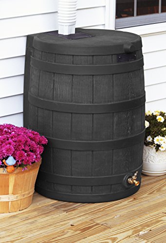 50 Gallon Rain Barrel with Diverter Kit - Black C995509