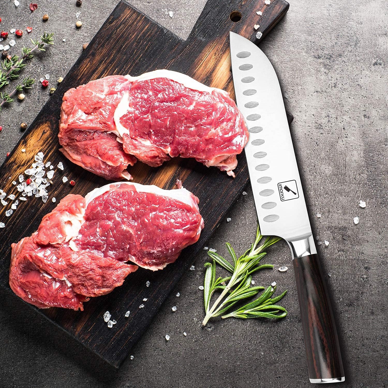Santoku Knife and Cleaver 7 Inch Kitchen Knife T2078