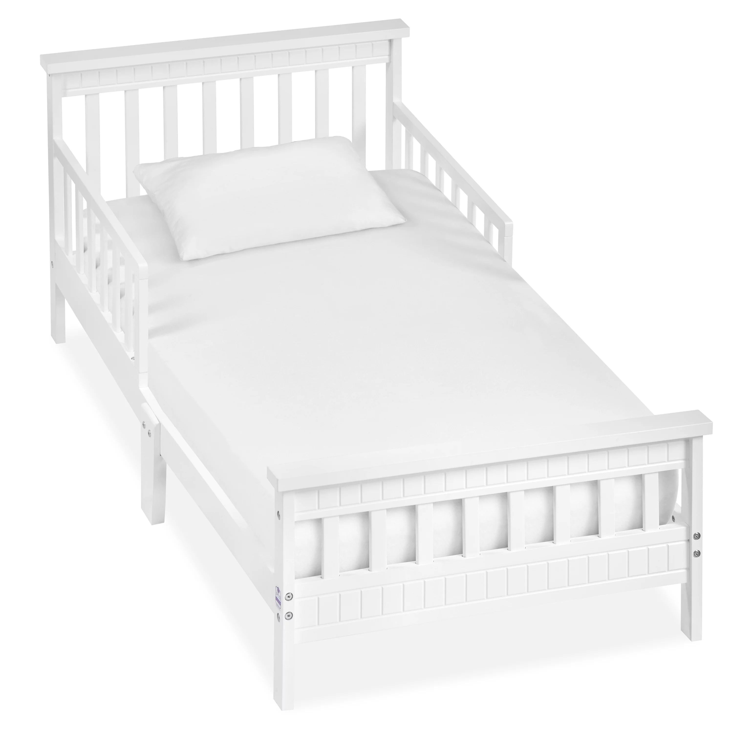 Toddler Bed made with Sustainable Pinewood, White H126