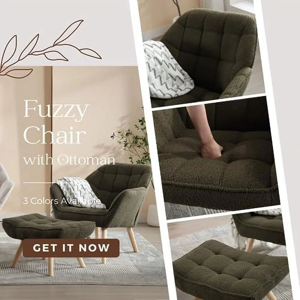 Small Loveseat 2-Seat Sofa with Wingback and Wood Legs K7724