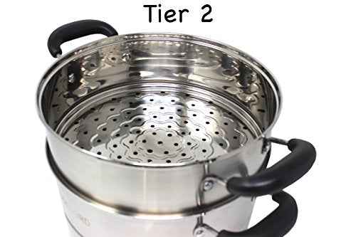 3 Tier Stainless Steel Steamer Set 32 cm M571