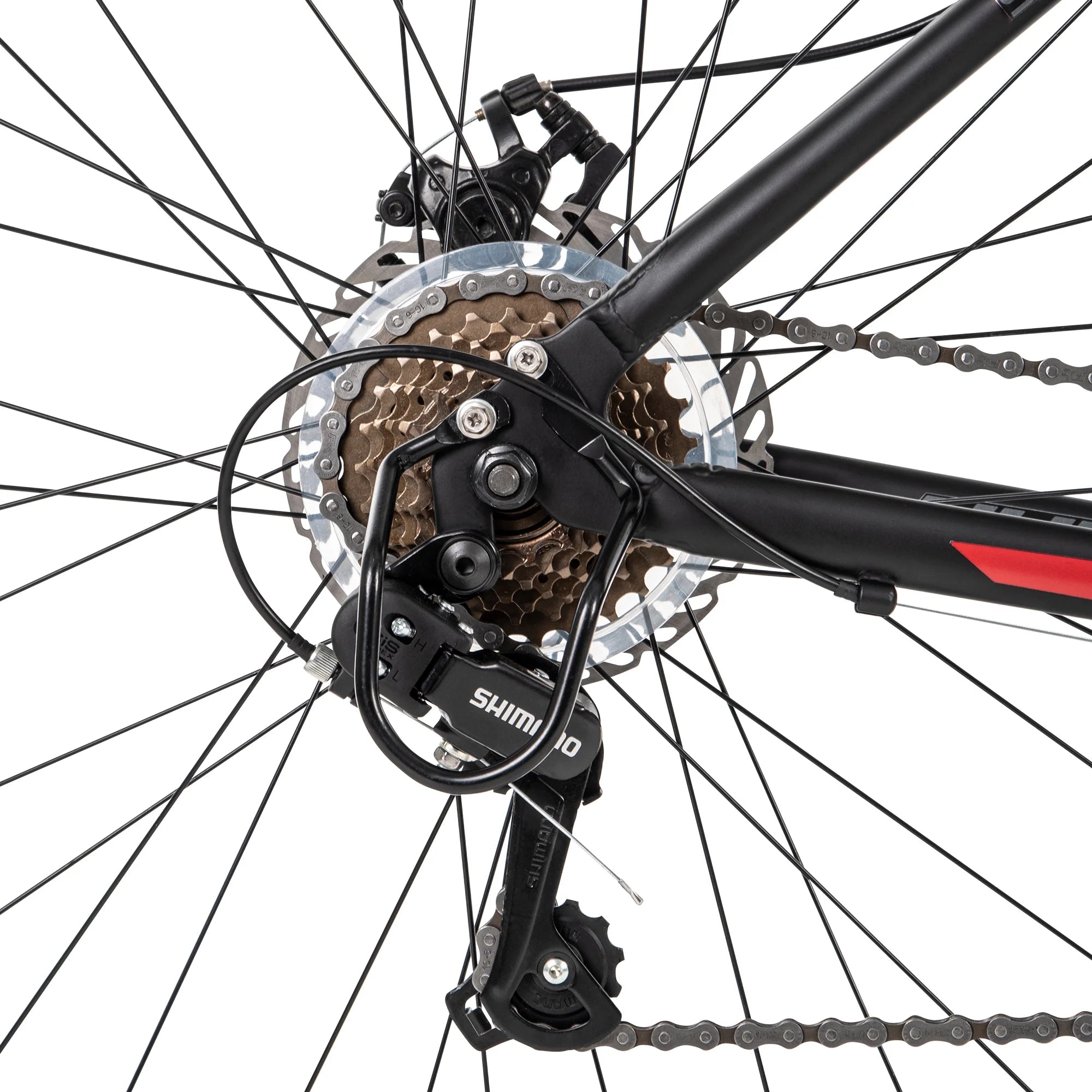 Men's Mountain Bike 27.5 Inch, Black and Red D505781
