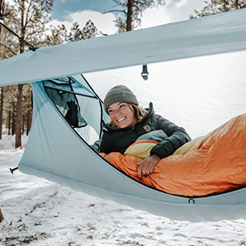 Lay Flat Hammock Tent with Mosquito Net, Insulated Pad and Rainfly D732